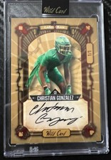 2023 Wild Card 5 Card Draw Christian Gonzalez Gold Red Foil Auto RC 1/1 Patriots