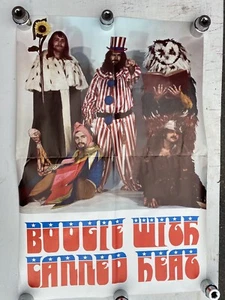 1968 Original Boogie With Canned Heat Poster Vintage Rock Roll Protest Promo - Picture 1 of 9