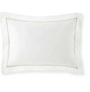 Ralph Lauren PALMER Percal White/Pale Flannel (1) Euro Sham 🍄 - Bild 1 von 4