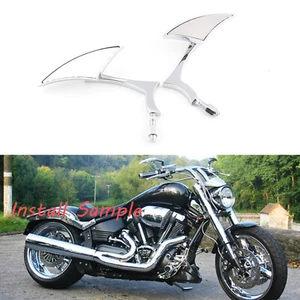 For Honda VTX1300C Fury VT13CX VT1300CX Blade Chrome Motorcycle Mirrors Aluminum - Picture 1 of 9