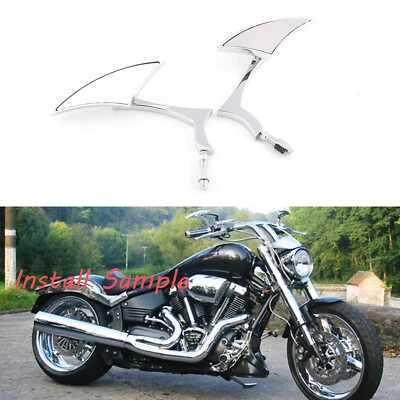 Espejos retrovisores de aluminio cromados para motocicleta Honda VTX1300C Fury VT13CX VT1300CX Foto 1 de 4