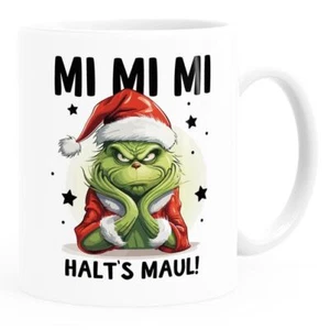 Grinch Tasse Anti Weihnachten Spruch Ironie Sarkasmus lustige Weihnachtsbecher - Bild 1 von 18