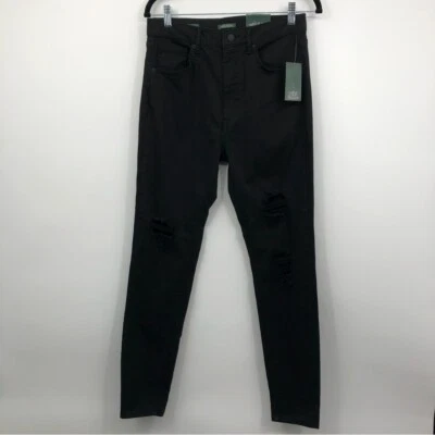 Pantalones de mezclilla ajustados Wild Fable negros tiro más alto destruidos talla 8 nuevos con etiquetas Foto 1 de 4