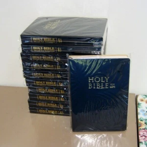 HOLY BIBLE lot 11 eleven King James Version KJV black imitation leather NWT - Imagen 1 de 1