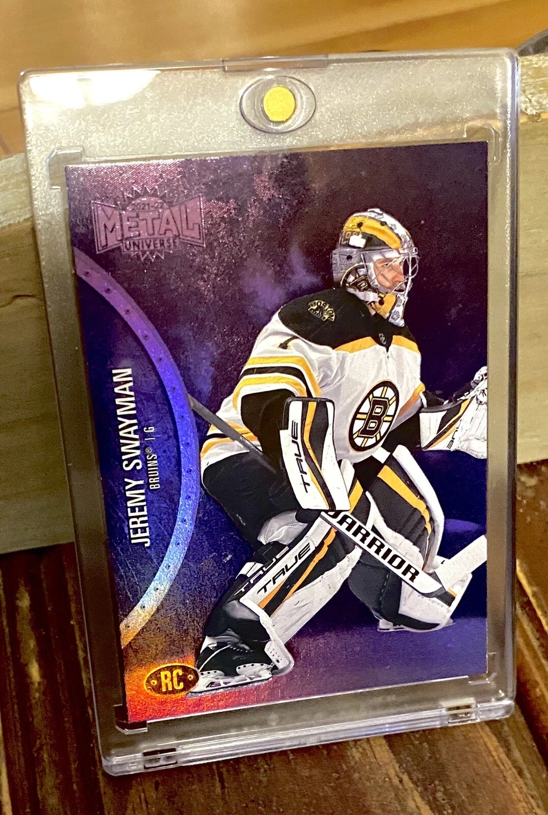 2021-22 Metal Universe Jeremy Swayman (RC) Purple Spectrum/199