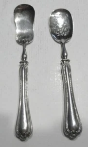 Paie de COUVERTS À DESSERT en Argent Poinçon Minerve - Saupoudreuse et Cuillère - Picture 1 of 7