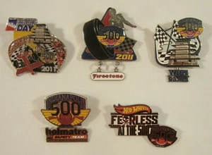 5 Collector Sponsors Pin 2011 Indianapolis 500 Firestone Holmatro WIBC Hot Wheel - Picture 1 of 6