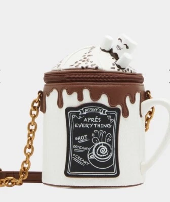 Betsey Johnson Kitsch Comin In Hot Cocoa 3D Marshmallow Crossbody Bag New - Image 1 of 4
