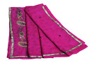 Robe de mariée indienne vintage imprimée couture rose Saree utilisé tissu...