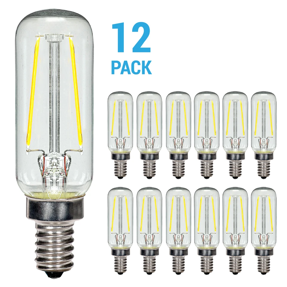 SATCO Lighting S9872 Clear Single 2.5 Watt Warm White Candelabra (e12) LED Bulb