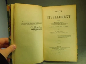 1903 Deals with Leveling by J. Duplessis Antique French Book - Picture 1 of 11