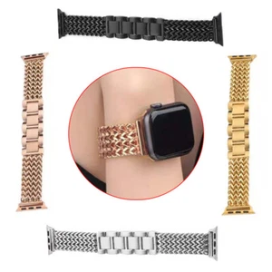 for Apple Watch Ultra 2 Series 9 8 7 6 5 41 45mm Stainless Steel Metal Wristband - Picture 1 of 25