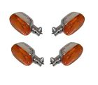 Blinkers Complete Set of 4 Front & Rear For Kawasaki (K)Z 1000 H 1980