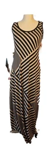 Faded Glory Maxi Dress Summer Sleeveless Women's  Brownstone Medium 8-10 NWT - Picture 1 of 6