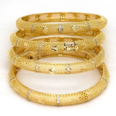 Brazalete de oro de 18 quilates relleno sobre plata corazón de mujer 8 mm pequeño 7" con acento de circón D347 Foto 1 de 4