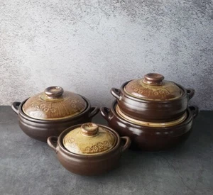 Korean Clay Pot Ttukbaegi Ceramic Clay Cooking Pot Stone Bowl Petalite Casserole - Picture 1 of 15