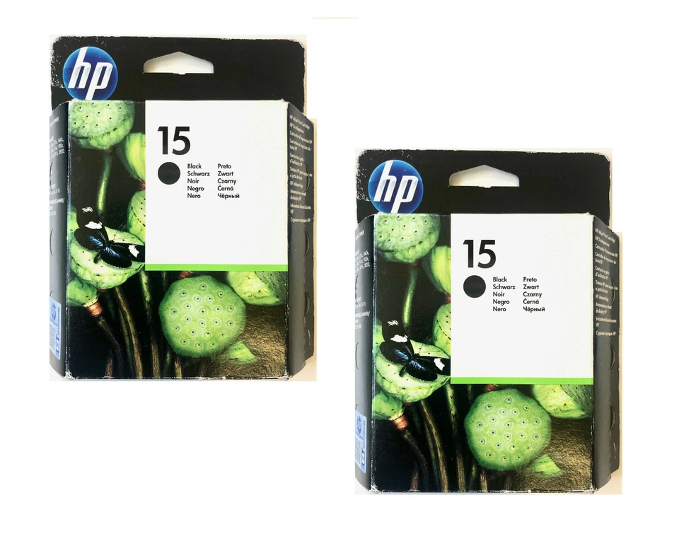 2x Original HP Tinte Nr. 15 C6615DE / DeskJet 916C 920C 940C 948C 3810 3820 3822 - Bild 1 von 1