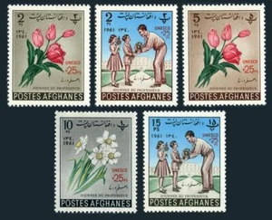 Afghanistan B47-B51, B51a sheet, MNH. UNESCO, 1962. Teacher's Day. Flowers. - Picture 1 of 2