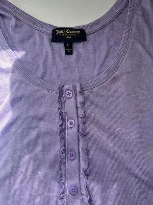  Purple Juicy couture Black Label Sleep Tank Women's Size Large w/button details - Image 1 of 4