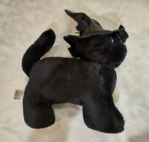 Vintage 1989 Halloween Witch Black Cat Plush Cuddle Toy * Fiesta 8875 - Picture 1 of 5
