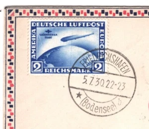 GERMANY Cover GRAF ZEPPELIN 2m *SUDAMERICAFAHRT* Overprint 1930 Offenbach KZ90 - Picture 1 of 10