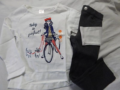 NWT 5 5T GYMBOREE MOD ABOUT ORANGE TOP & PANTS RV $53 - Image 1 of 3