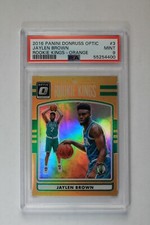 2016-17 Donruss Optic JAYLEN BROWN #3 Rookie Kings Orange Holo #D /199 PSA 9 RC