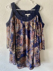 NEW! Pale Sky Women’s Maizel Cold Shoulder Top Plus Size Blouse 3X - Picture 1 of 10