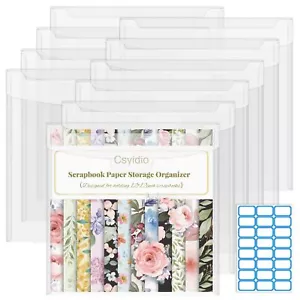 10 Pcs 12x12 Inch Scrapbook Paper Storage Organizer for Scrapbook Paper Vinyl - Picture 1 of 8