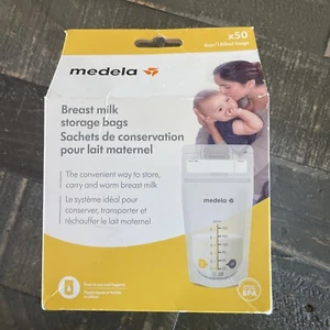 Medela Breast Milk Storage Bags 6 oz 50 ct with Bonus Transport Pouch dc7 - Picture 1 of 2