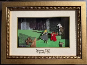 Juego de prendedores enmarcados Disney 60th Sleeping Beauty Briar Rose Prince Phillip Shadowbox - Imagen 1 de 3