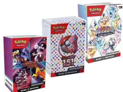 Pokémon Booster Bundle V10 Destined Rivals Prismatic Evolutions Scarlet 151 - Image 1 of 4