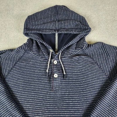Tommy Bahama Stinson Sudadera con Capucha a Rayas para Hombres 3XLB Azul Océano Rayas Tejido Cordón Foto 1 de 4