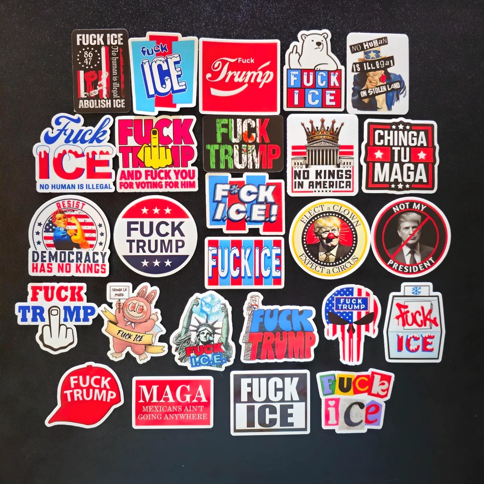 Виниловые наклейки F Trump Ice No Kings бойкот отмена анти не мой президент Дональд - Изображение 1 из 1