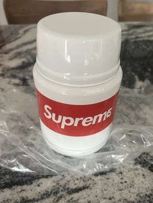 Supreme Thermos Acero Inoxidable King Tarro de Comida con Cuchara FW18 Caja Logo Nuevo Auténtico Foto 1 de 3
