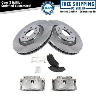 Front Brake Calipers Ceramic Pads & Rotors Fits 2004-2009 Cadillac SRX - Image 1 of 4