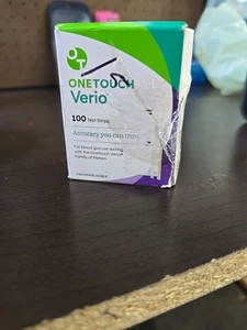 OneTouch Verio Glucose Blood Test Strips - 100 Count Exp: 7/25 Damaged Box - Picture 1 of 1