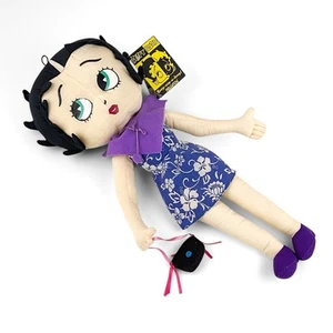 2005 Betty Boop Poncho Puppe Kellytoy 16,5 Zoll lila Blumen Kleid Etikett Plüsch - Bild 1 von 9