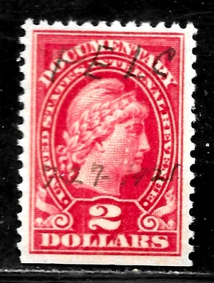 HICK GIRL-OLD USED U.S. DOCUMENTARY SC#R241  LIBERTY HEAD ISSUE 1917       X5973 - Image 1 of 2