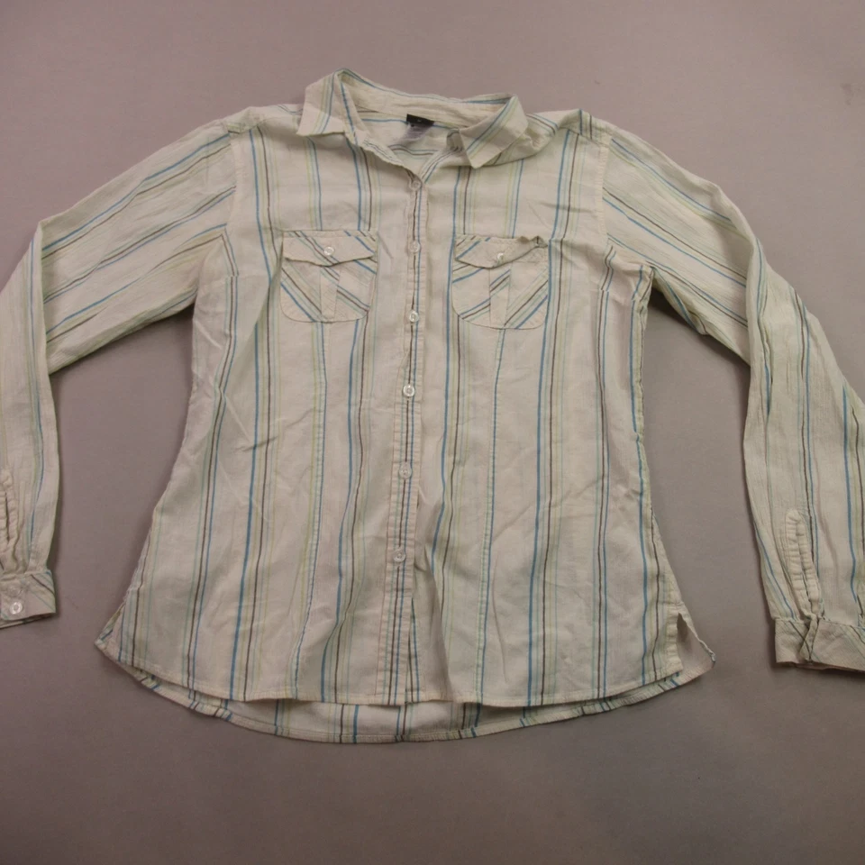 Patagonia Shirt Womens Large Long Sleeve Pockets Button Front Outdoors Stripes - Image 1 of 4