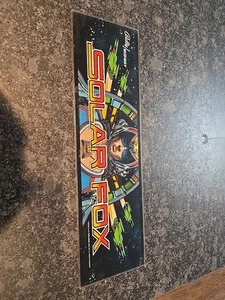 Original Bally Midway Plexiglass Arcade Marquee Solar Fox Game - Picture 1 of 6