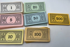 Juego de mesa Monopoly Real Estate 1985 jugar moneda papel moneda 10 de ea - Imagen 1 de 3