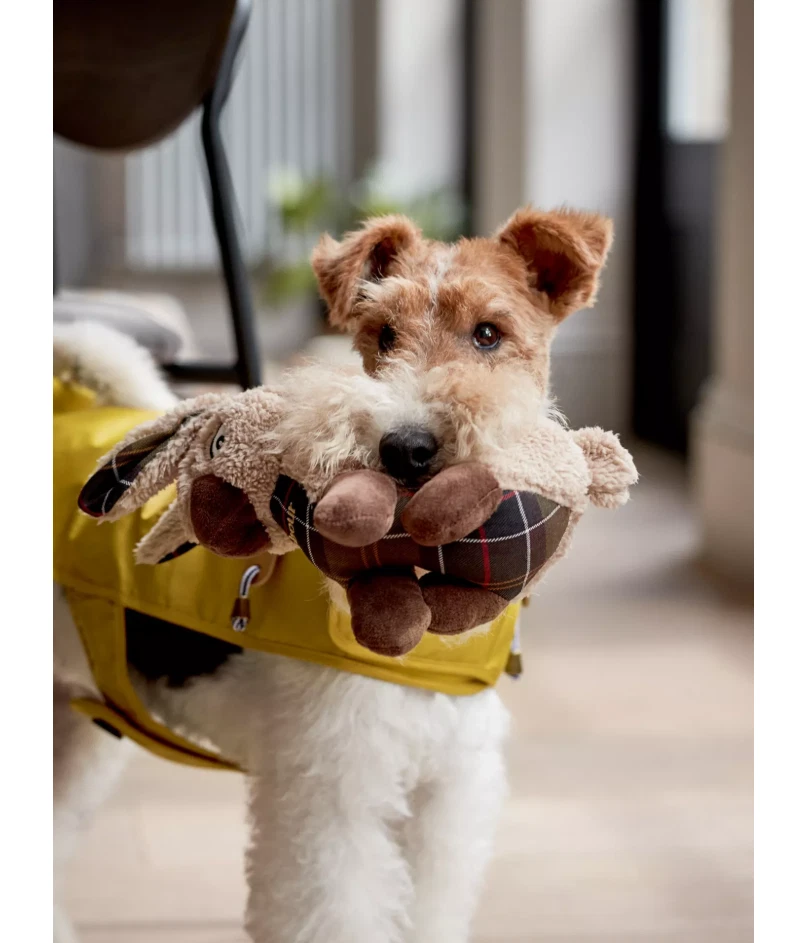 Barbour Brown/Plaid Rabbit Soft Play Toy 7.5" .5" "