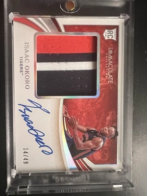 2020 Immaculate Collegiate Basketball Isaac Okoro Rookie Patch Auto 14/49 - Image 1 of 4