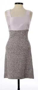 St John Knits Tweed and Mikado Sleeveless Dress Lavender Purple Pastel Sz 2 - Picture 1 of 3