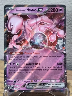 Team Rocket's Mewtwo ex 205 Sv: Scarlet & Violet Promo Cards Holo - Image 1 of 2