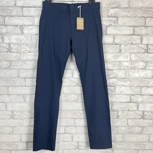 J.CREW NWD Men's 484 Slim-Fit Navy Blue Tech Pant W32 L34 AW005 - Picture 1 of 7