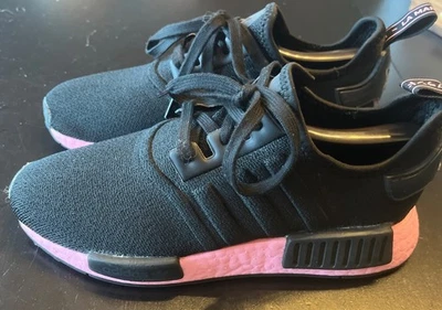 Adidas NMD_R1 Core Black True Pink Women’s Running Shoes Size 7.5 - Image 1 of 4