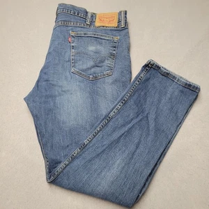 Levis 511 Jeans Mens 42x32 Blue Slim Fit Straight Leg Stretch Medium Wash Denim - Picture 1 of 8