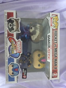 Funko Pop! Vinyl: Marvel - MvC- 2 Pack- Rocket(BUPU)/Megaman(BKGD) - GameStop... - Picture 1 of 6